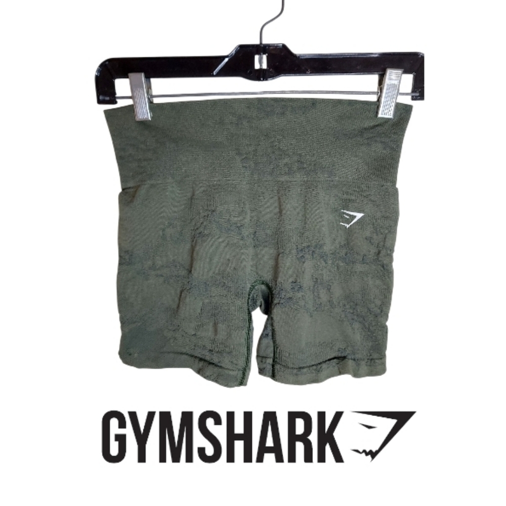 Gymshark Green Textured Fabric Shorts